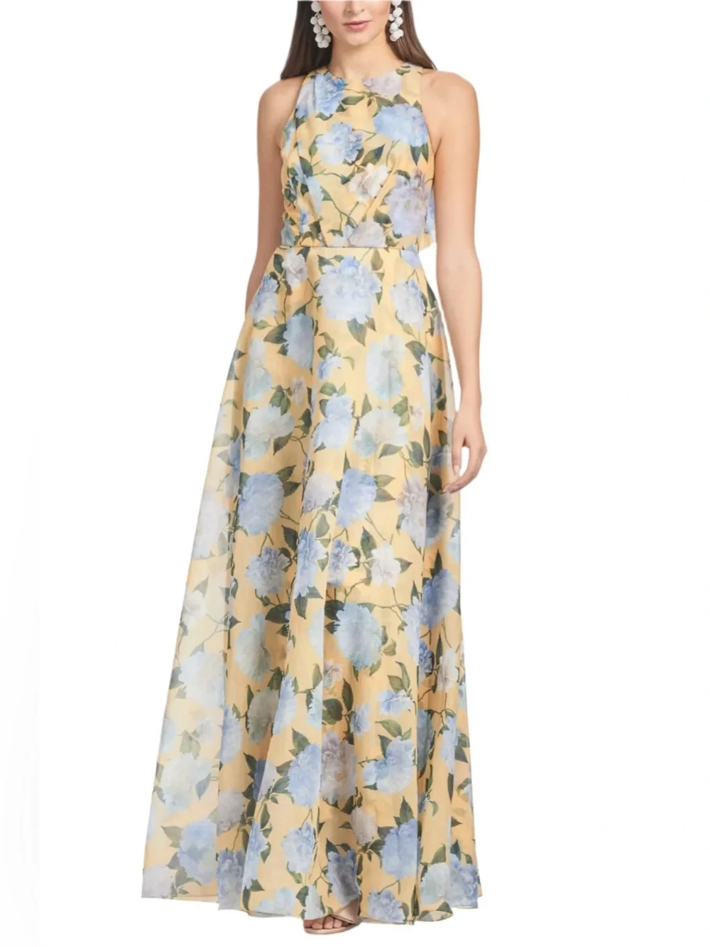 Sachin + Babi Kate Gown in Sun and Sea Peonies 6